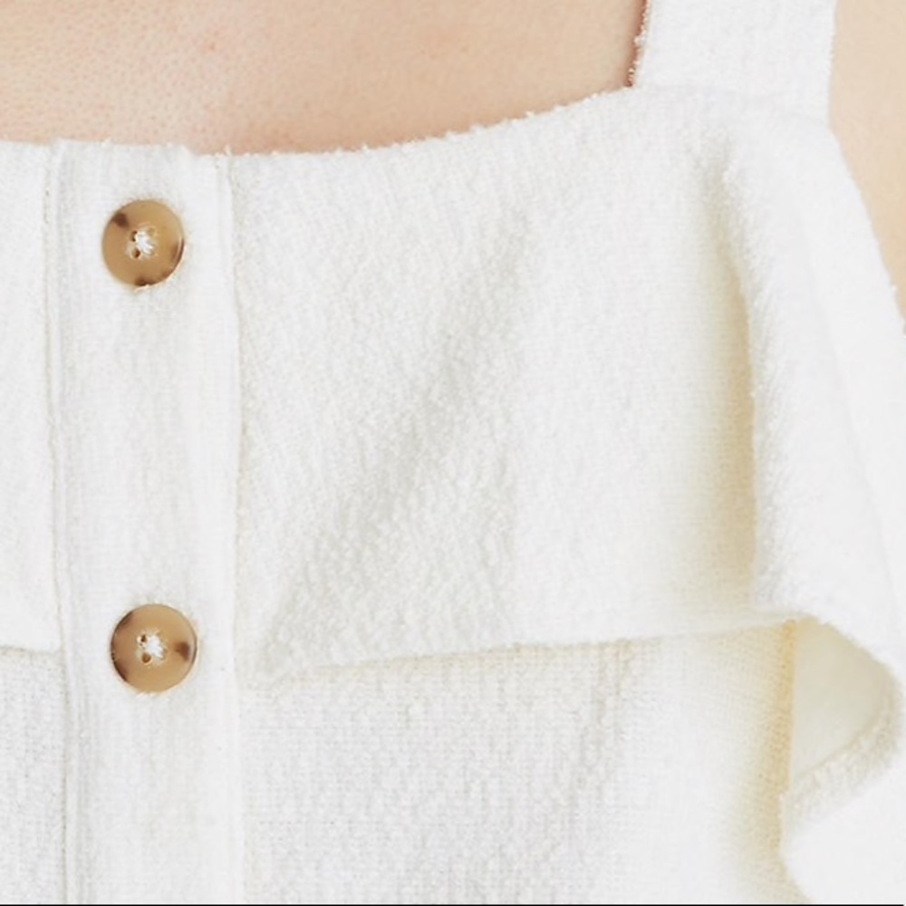 Texture & Thread Ruffle Tie-Front Tank - Picture 3 of 4